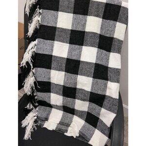 Buffalo Plaid Chenille Throw Blanket for Couch Soft Cozy Check Blanket